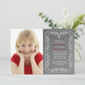 チャルクボード宗教写真招待状 招待状 (スタンド正面)