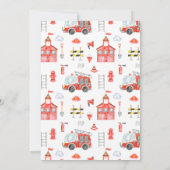 チャルクボード消防士ボーイベビーシャワー招待状 招待状 (裏面)