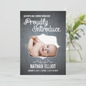 チャルクボード誕生の告知 案内状 (スタンド正面)