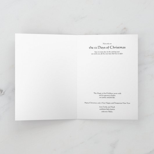 チャルクボード12日のクリスマスチョーク書道 シーズンカード (内部)