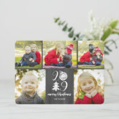 チャルクボード・ドードル2019年クリスマスフォトコラージュ シーズンカード (スタンド正面)