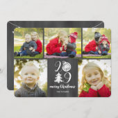 チャルクボード・ドードル2019年クリスマスフォトコラージュ シーズンカード (正面/裏面)