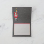 チャルクボード・バーベキューありがとうございますノートカード サンキューカード (内部)