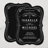 チャルクボーファンシードヴィンテージ結婚式招待状 招待状 (正面/裏面)