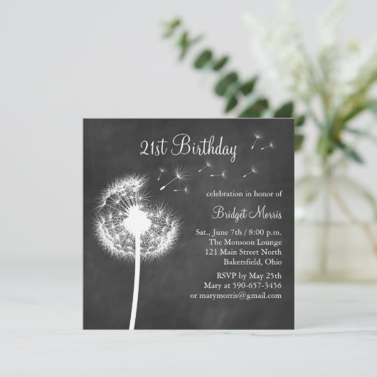 チャルクボー最高のドが21歳の誕生日を祝う招待状 招待状 (スタンド正面)