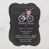 チャルスタイリッシュクボードブライダルバイクシャワー招待状 招待状 (正面/裏面)