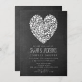 チャル素朴クボードキッチンティーブライダルシャワーパーティー 招待状 (正面/裏面)