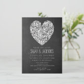 チャル素朴クボードキッチンティーブライダルシャワーパーティー 招待状 (スタンド正面)