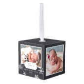 チャル素朴クボード写真集団雪 キューブオーナメント (裏面アングル)