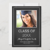 チャル素朴クボード卒業磁気カード マグネット招待状 (正面)