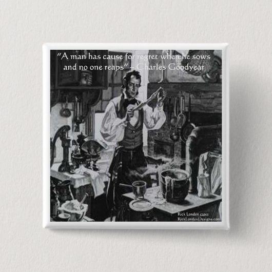 チャレスグッドイヤーソープ&リアップウィズダム引用文 缶バッジ (正面)