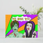 チャレンジしよう！ハロウィンパーティーの招待状 招待状 (スタンド正面)