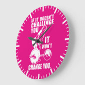 チャレンジと変更。女子トレーニング やる気を起こさせる ラージ壁時計 (傾斜)