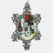 チャレンジに惑わされない スノーフレークピューターオーナメント (左)