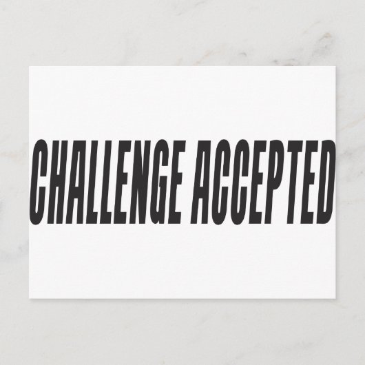 チャレンジの承諾 ポストカード (正面)