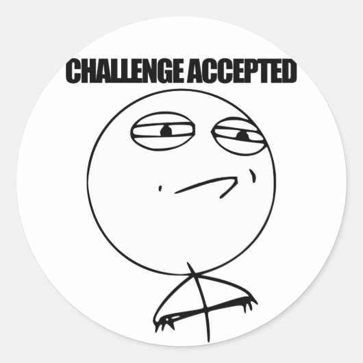 チャレンジの承諾 ラウンドシール (正面)