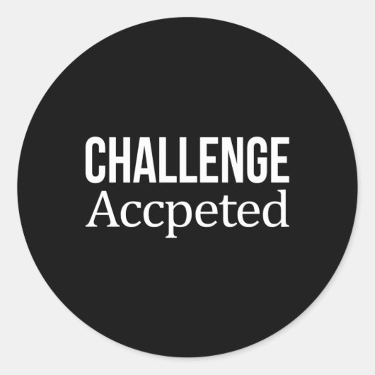 チャレンジの承諾 ラウンドシール (正面)