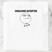 チャレンジの承諾 長方形シール (バッグ)