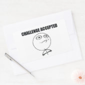 チャレンジの承諾 長方形シール (封筒)