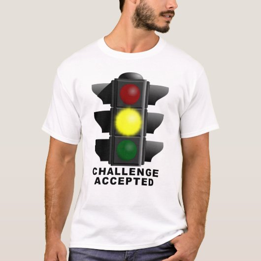 チャレンジアクセプト交通信号パロディTシャツ Tシャツ (正面)