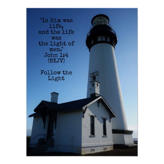 チャレンジクリスチャン灯台ヨハネ1:4 ポスター (正面)