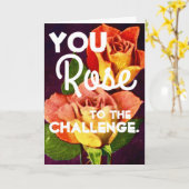 チャレンジバラおめでとうおめでとう カード (黄色い花)