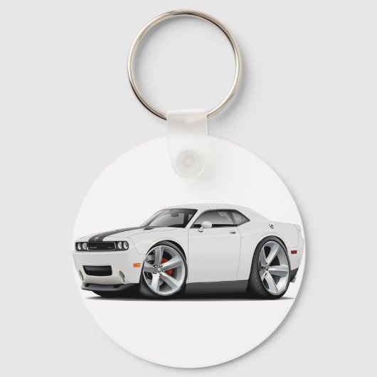 チャレンジャーSRT8白黒車 キーホルダー (正面)