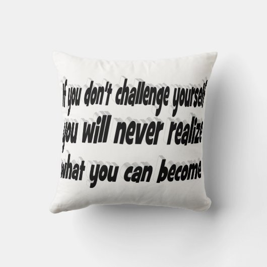 チャレンジ自分のやる気を起こさせる引用文 クッション (裏面)