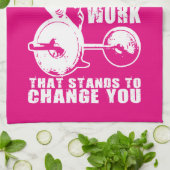 チャレンジ – 女性のトレーニング やる気を起こさせる キッチンタオル (折り畳み)