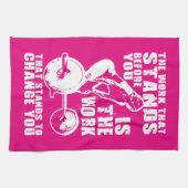 チャレンジ – 女性のトレーニング やる気を起こさせる キッチンタオル (横)