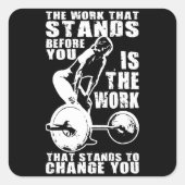 チャレンジ – 女性のトレーニング やる気を起こさせる スクエアシール (正面)