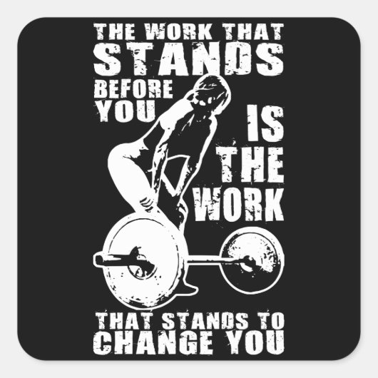 チャレンジ – 女性のトレーニング やる気を起こさせる スクエアシール (正面)