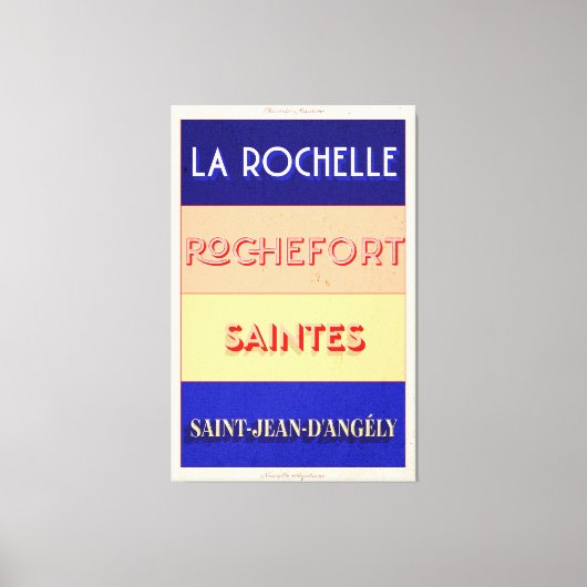 チャレンテマリタイムアールデコポスタースタイルデザイン キャンバスプリント (正面)