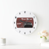チャレンパーソナライズされたジャー付きガレージ ラージ壁時計 (ホーム)