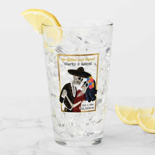 チャロアンドカトリナシュガースカル踊り タンブラーグラス (アイス正面)