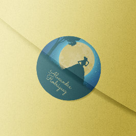 チャロシルエットとムーンクインセアニラ ラウンドシール