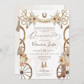 チャロ素朴フローラボホカントリーキンセアニェラ 招待状 (正面/裏面)