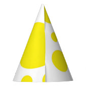 チャンキーイエロードットパーティー帽子 パーティーハット (裏面)