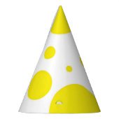 チャンキーイエロードットパーティー帽子 パーティーハット (左)