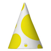 チャンキーイエロードットパーティー帽子 パーティーハット (右)