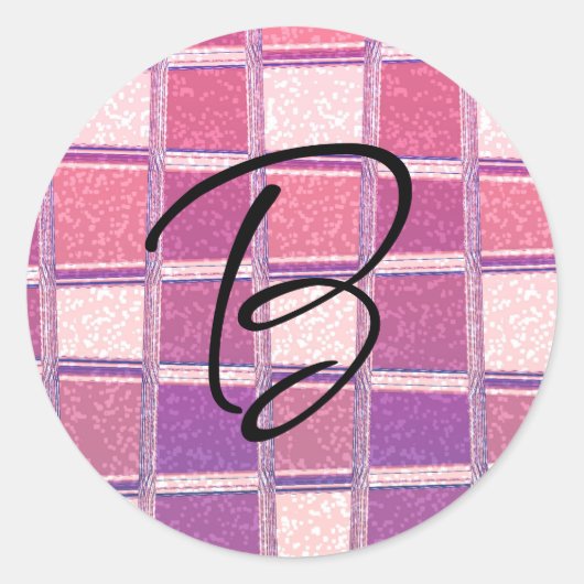 チャンキーシックグリッタースクウェアグラマーパーティーステッカー ラウンドシール (正面)