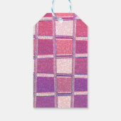 チャンキーシックモダングリッターピンクパープルグラマー ギフトタグ (裏面)