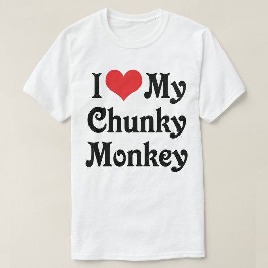 チャンキーモンキー大好き Tシャツ (デザイン正面)