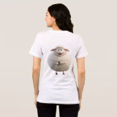 チャンキーラウンドシープTシャツ | かわいい十二支のやぎグラフィック トライブレンドTシャツ (裏面全面)