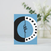 チャンキーリングや輪白黒とブルーポストカード ポストカード (スタンド正面)