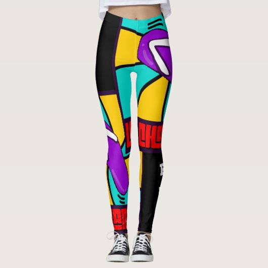 チャンクおもしろいラ·ラテンアメリカ系女性·マム·ザ·レジェンド レギンス (正面)