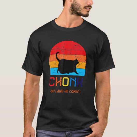 チャンク度猫ミーム Tシャツ (正面)