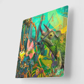 チャンジェングカメレオン スクエア壁時計 (傾斜)