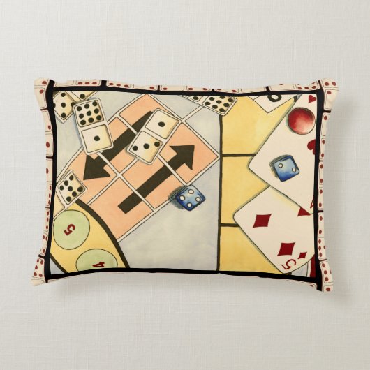 チャンスのゲームの混乱した品揃え アクセントクッション (裏面)