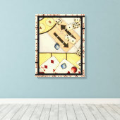 チャンスのゲームの混乱した品揃え キャンバスプリント (インサイチュ (ウッドフロア))